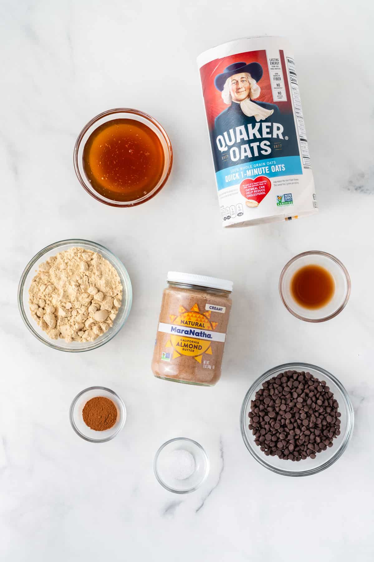ingredients needed to make almond butter energy balls