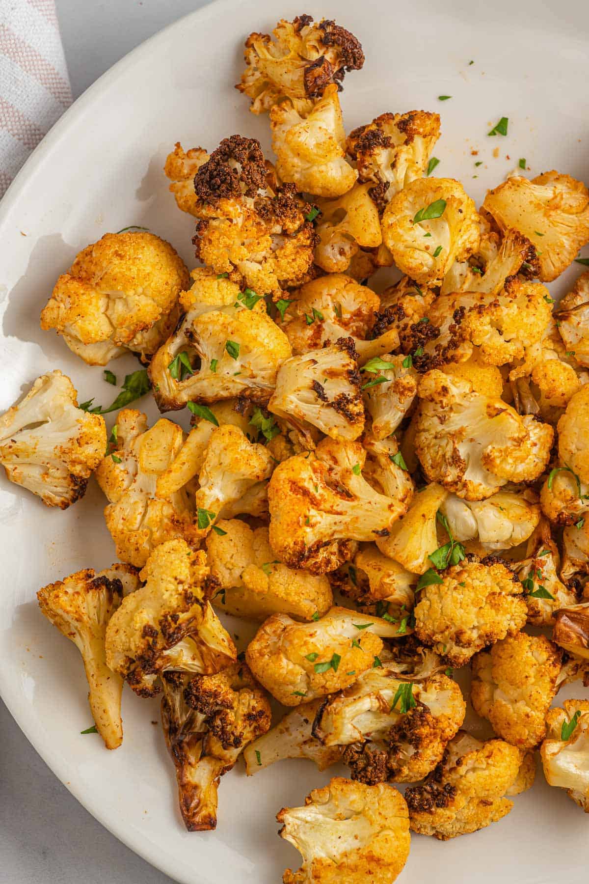 roasted cauliflower on a plate