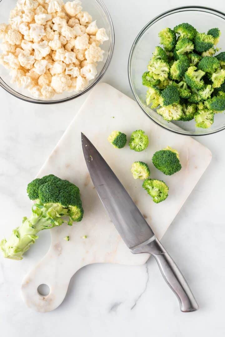 Roasted Broccoli and Cauliflower Build Your Bite