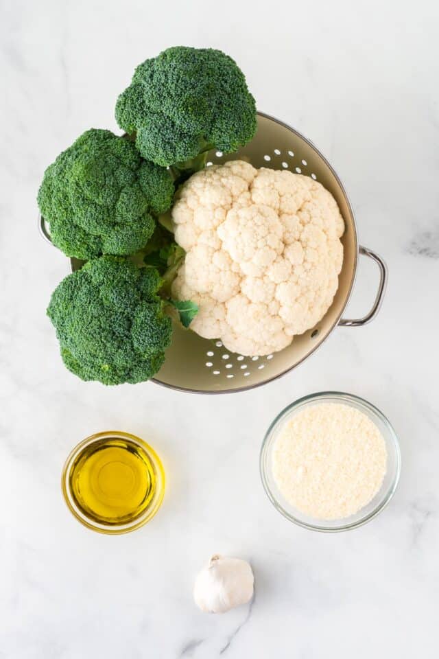 Roasted Broccoli and Cauliflower Build Your Bite