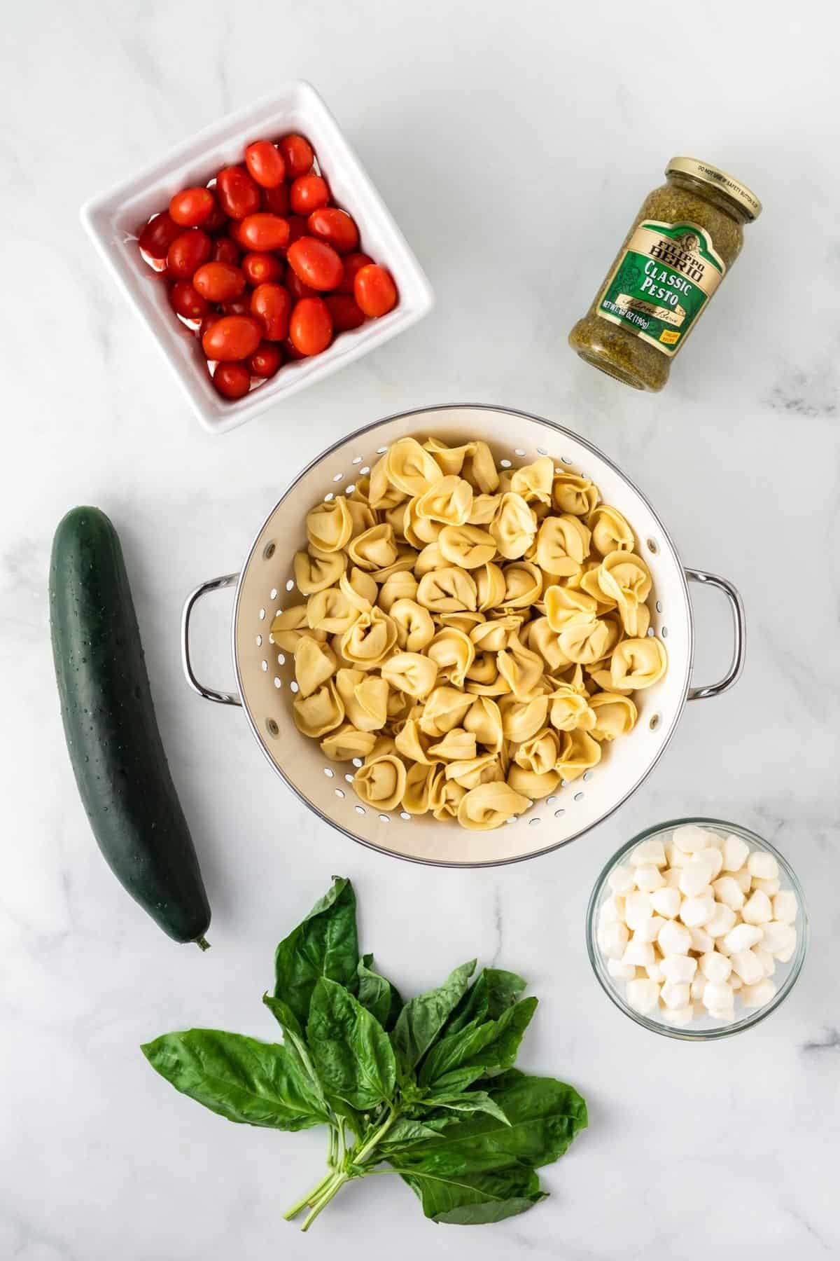 ingredients needed to make tortellini pasta salad