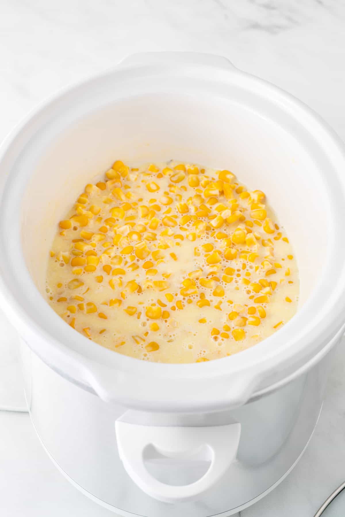 creamed corn in a slow cooker