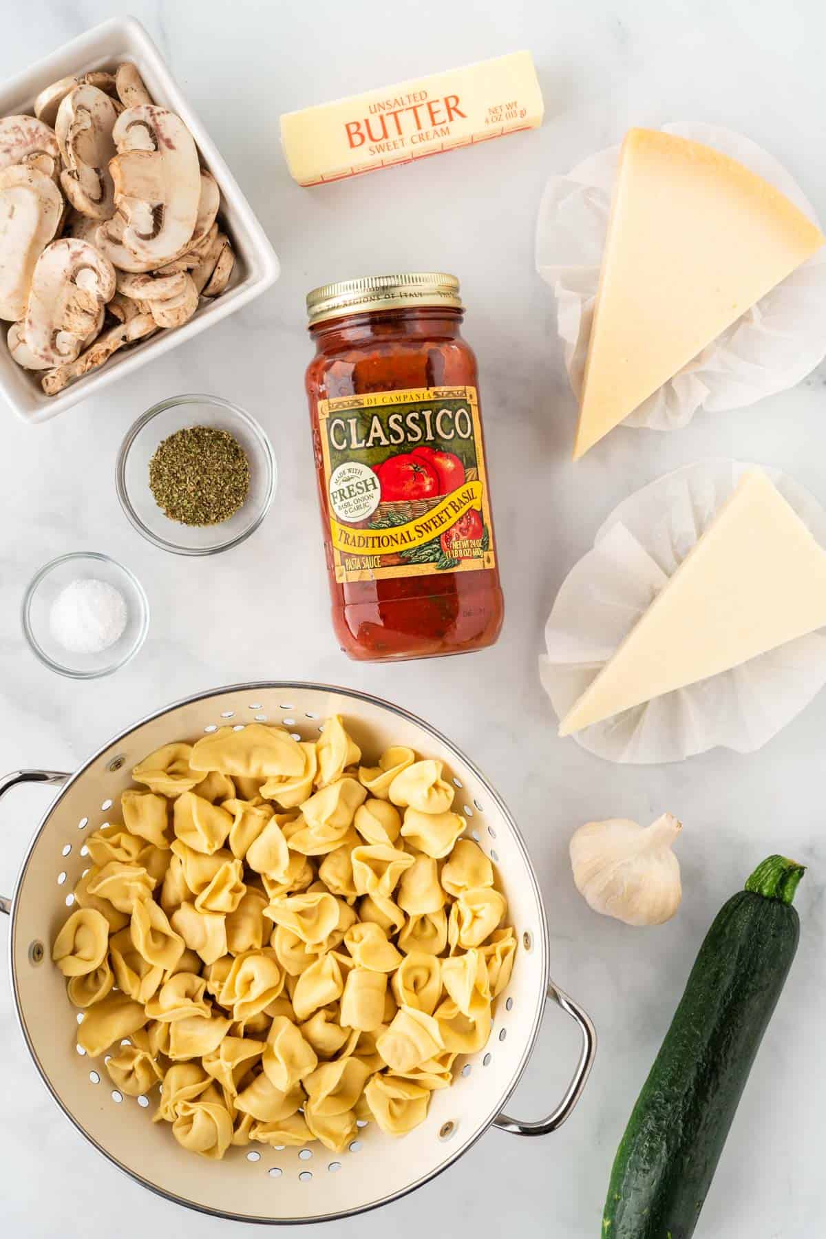 ingredients needed to make baked tortellini