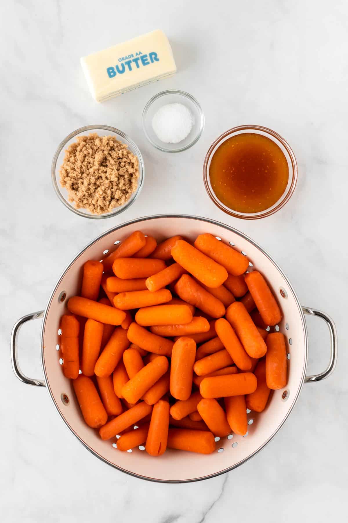 ingredients needed to make glazed carrots