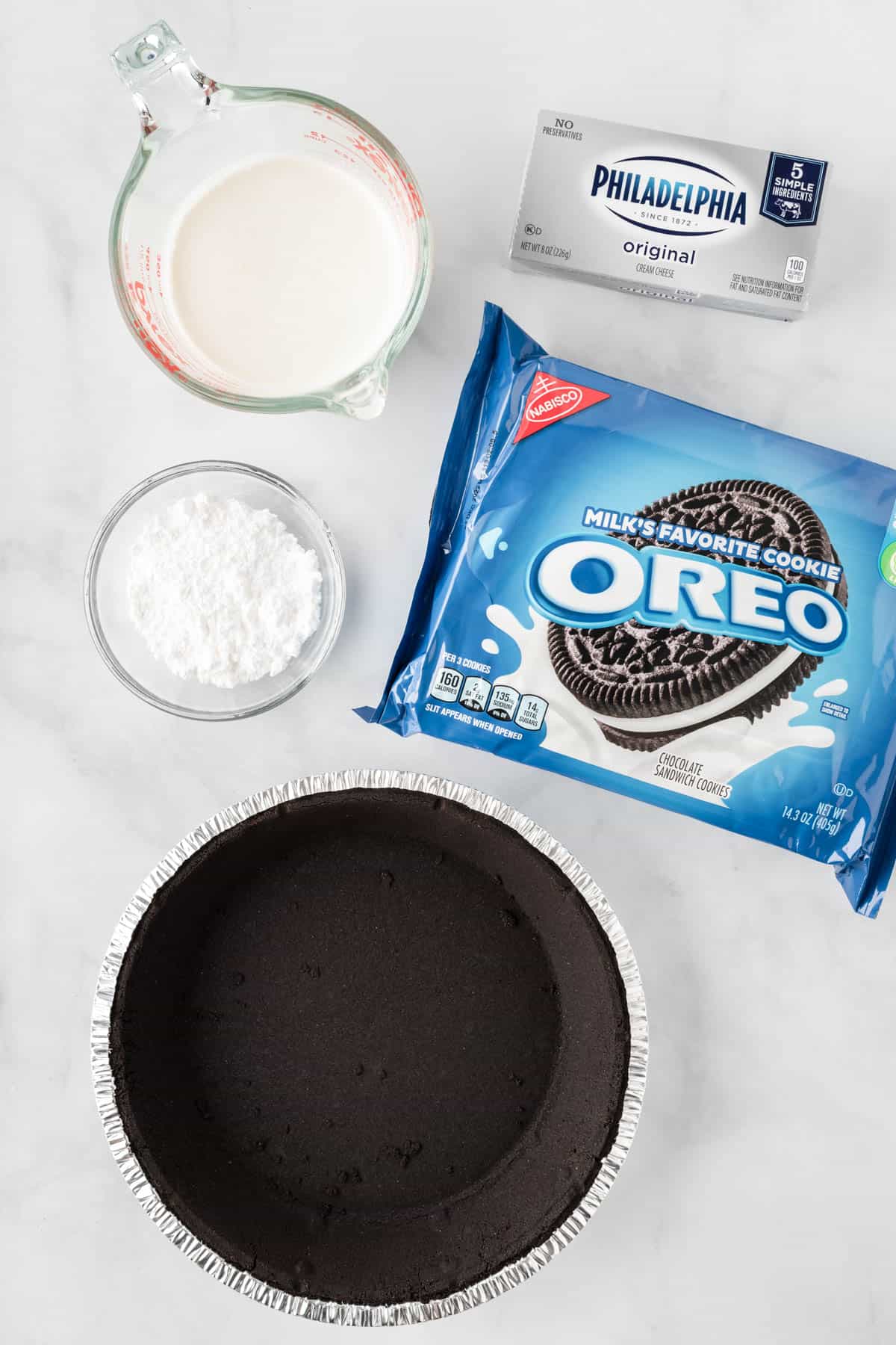 ingredients needed to make oreo pie