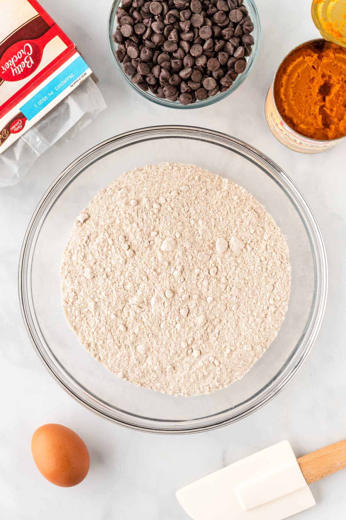 spice cake mix in a bowl