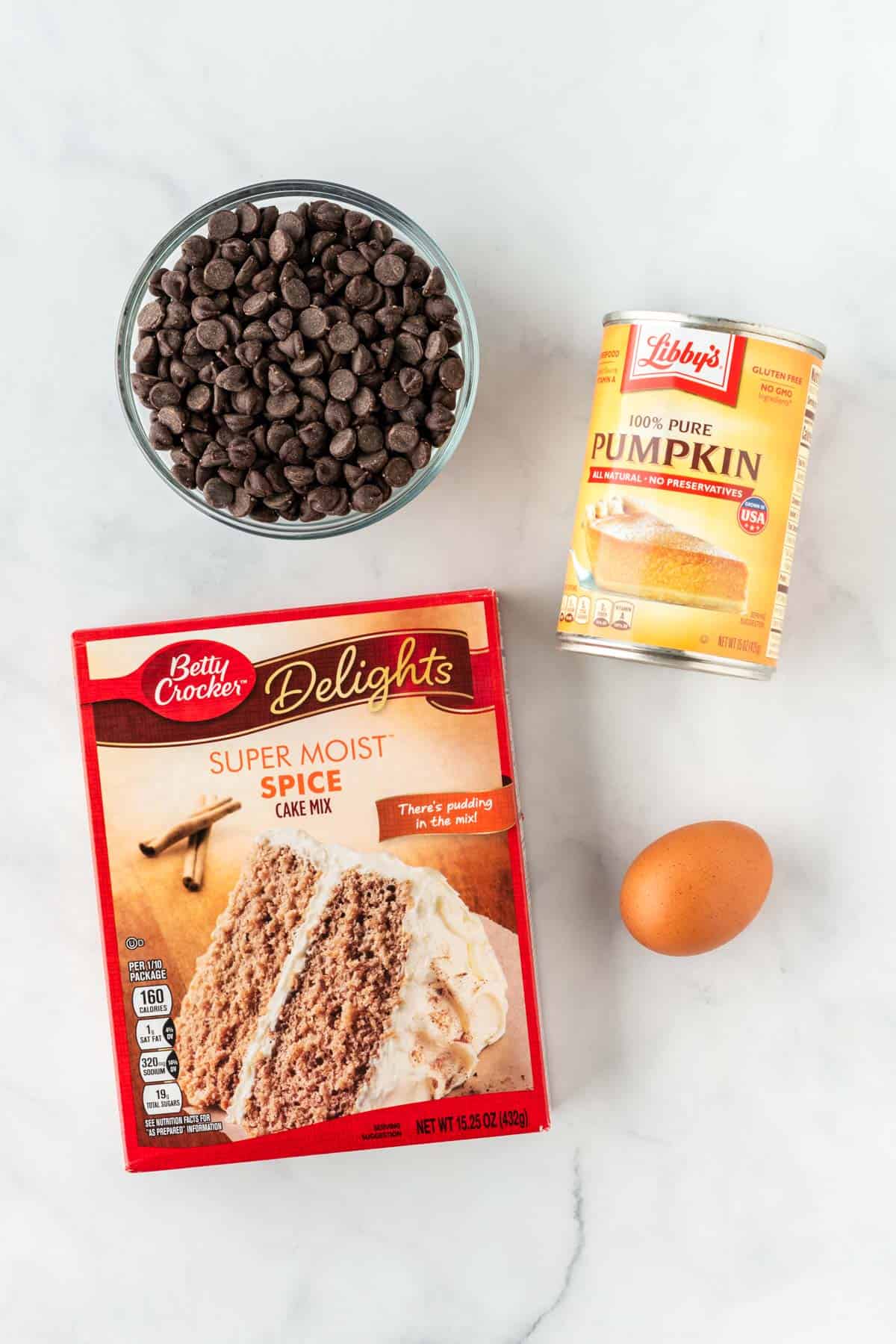 ingredients needed to make cake mix pumpkin cookies