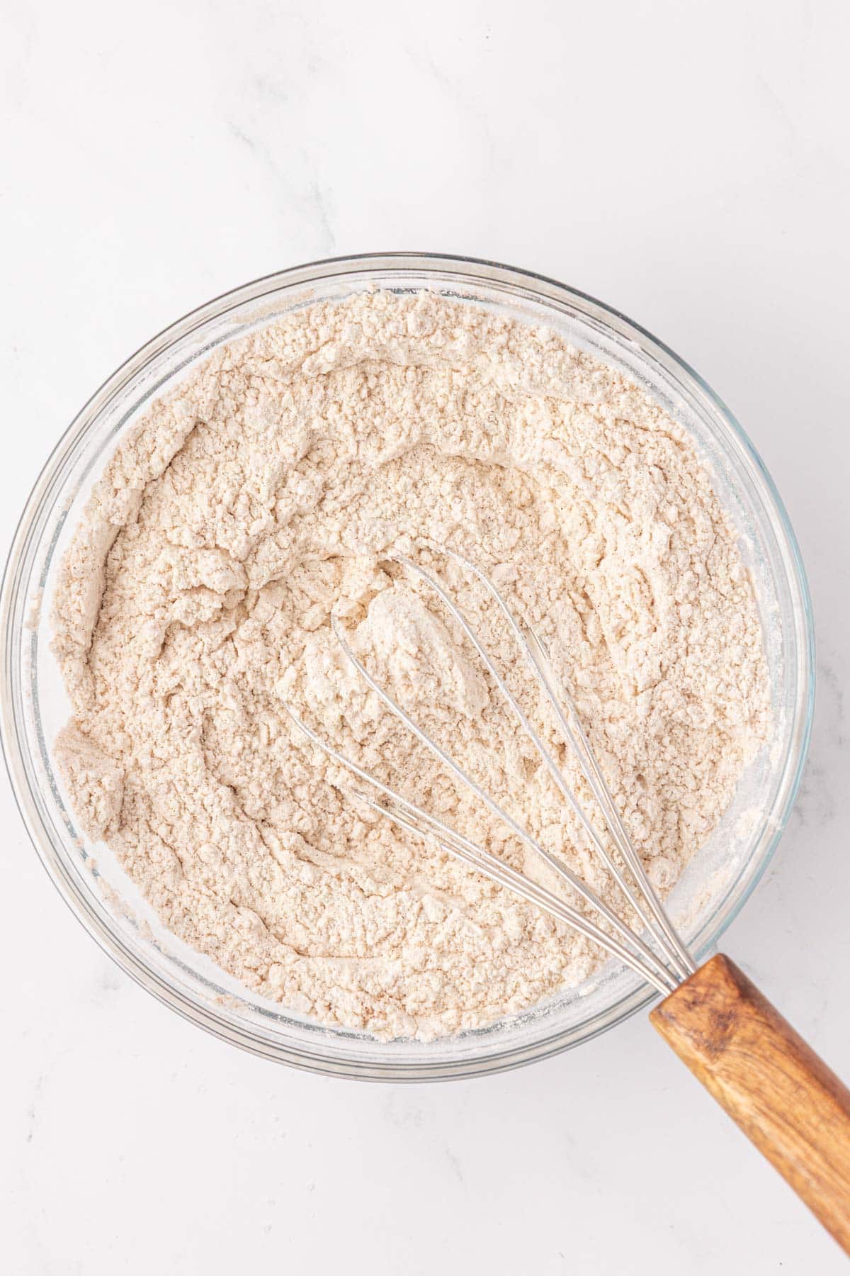 dry ingredients whisked together