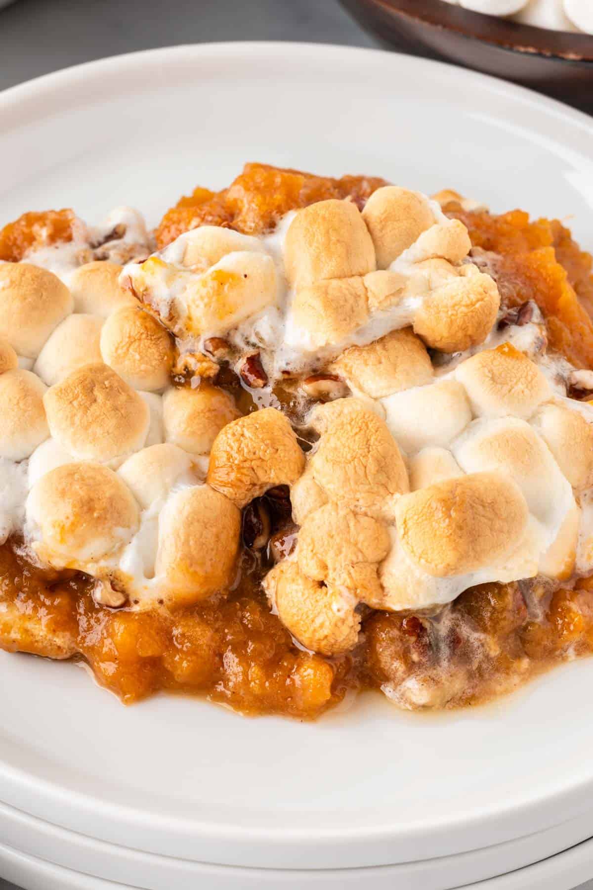 sweet potato casserole on a plate