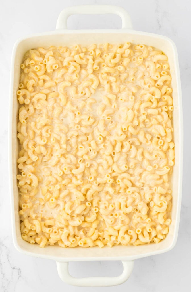 macaroni and cheese in a baking dish