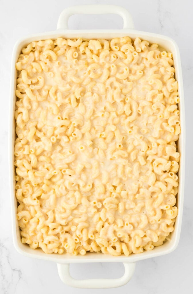 macaroni and cheese in a baking dish