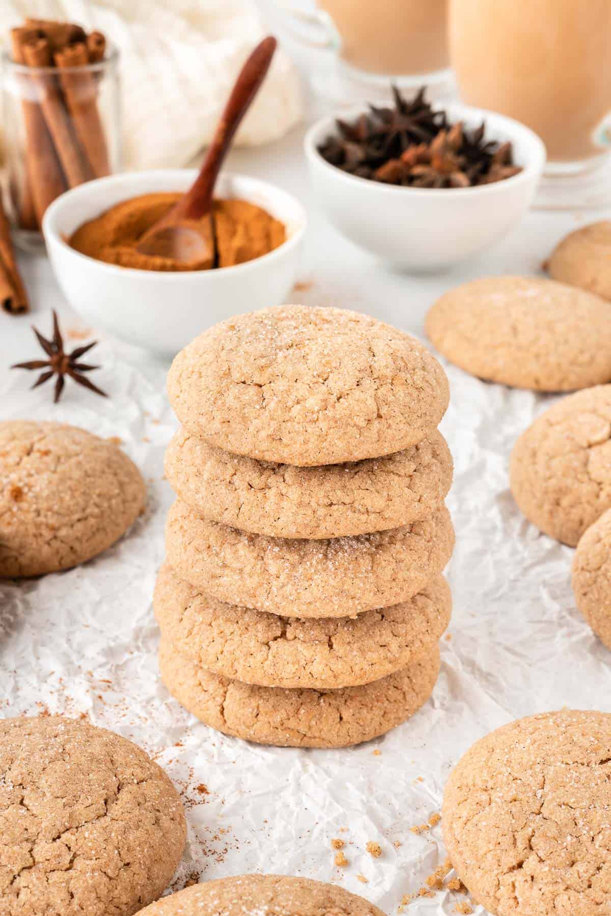 spice cookies stacked
