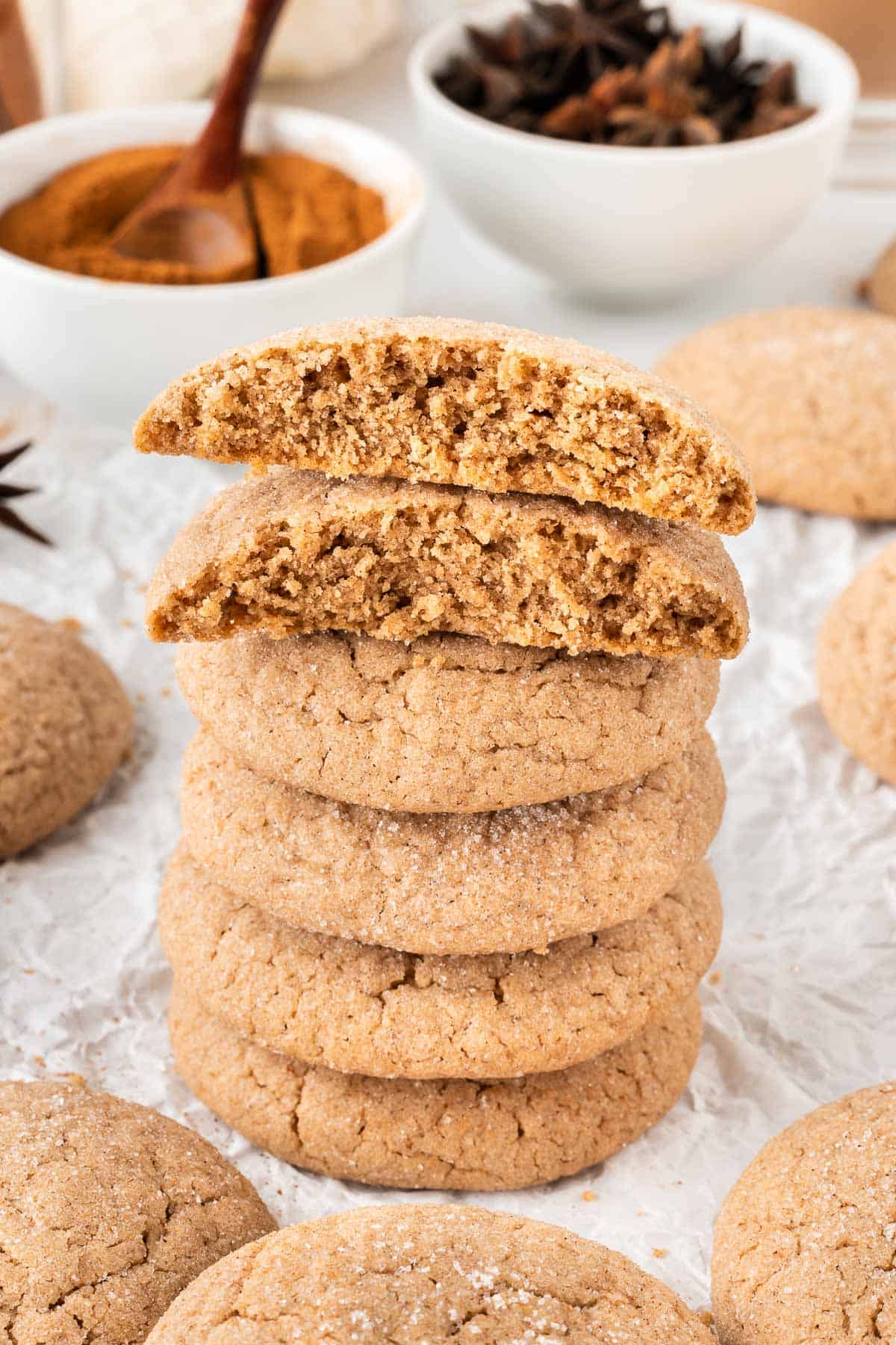 spice cookies stacked