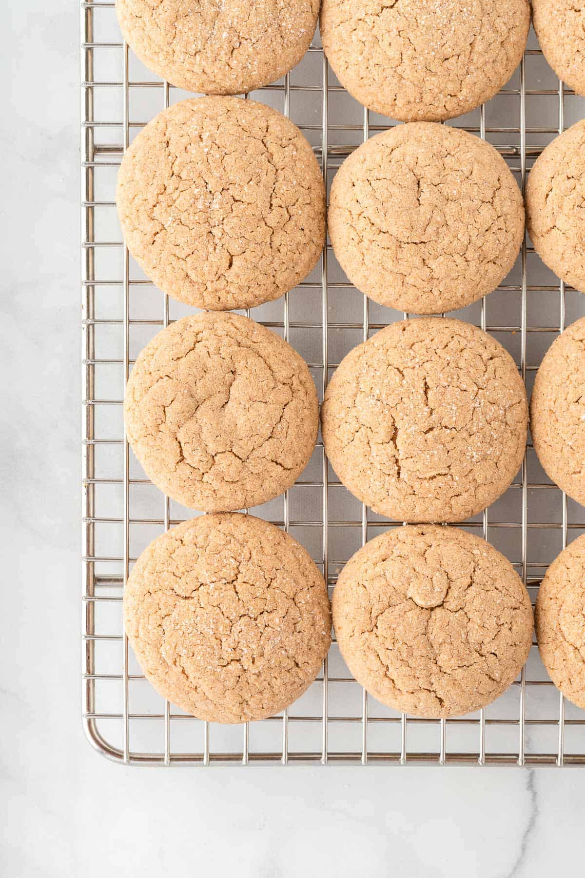 cookies cooling on a wire rack