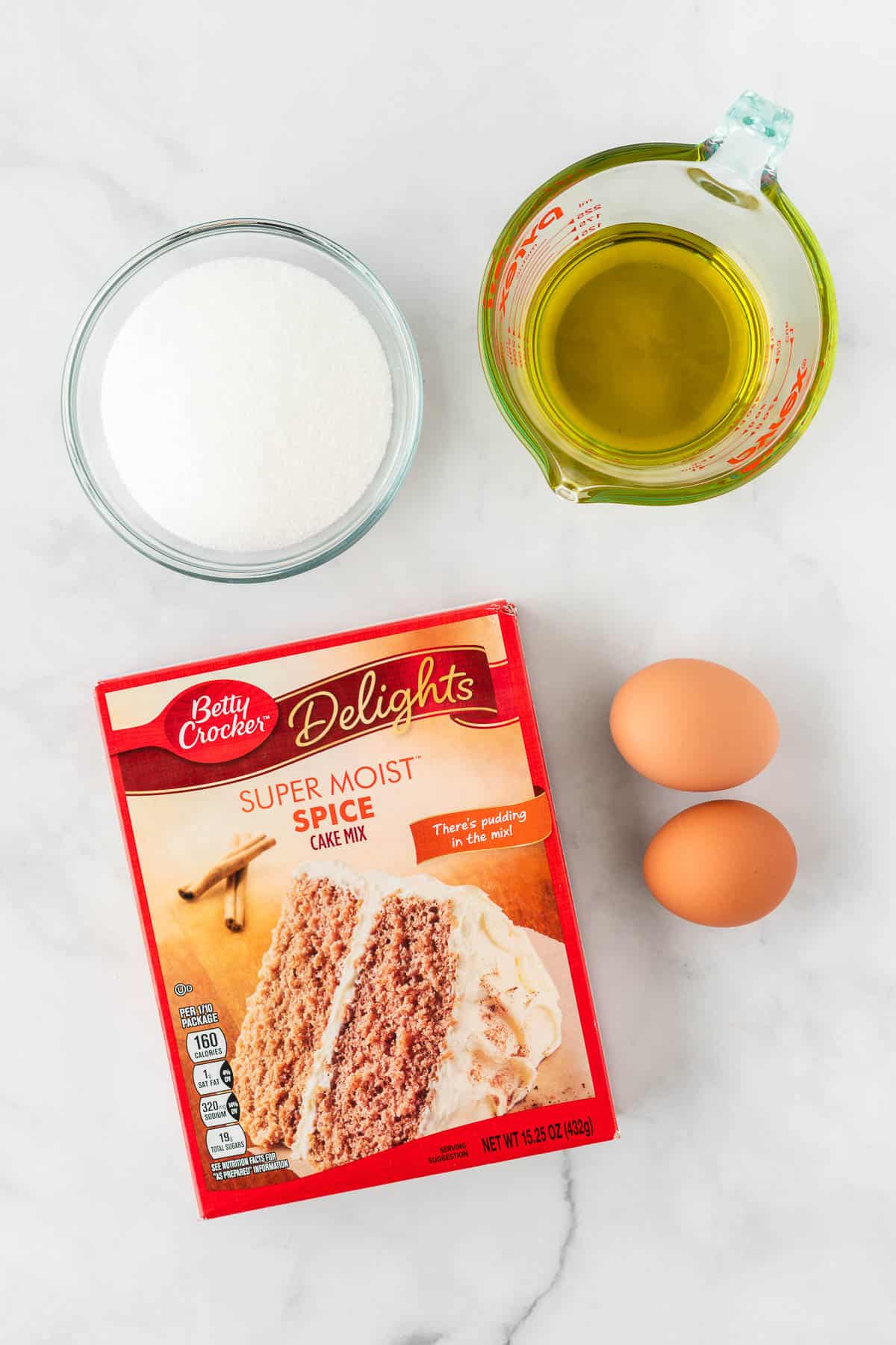 ingredients to make cake mix spice cookies