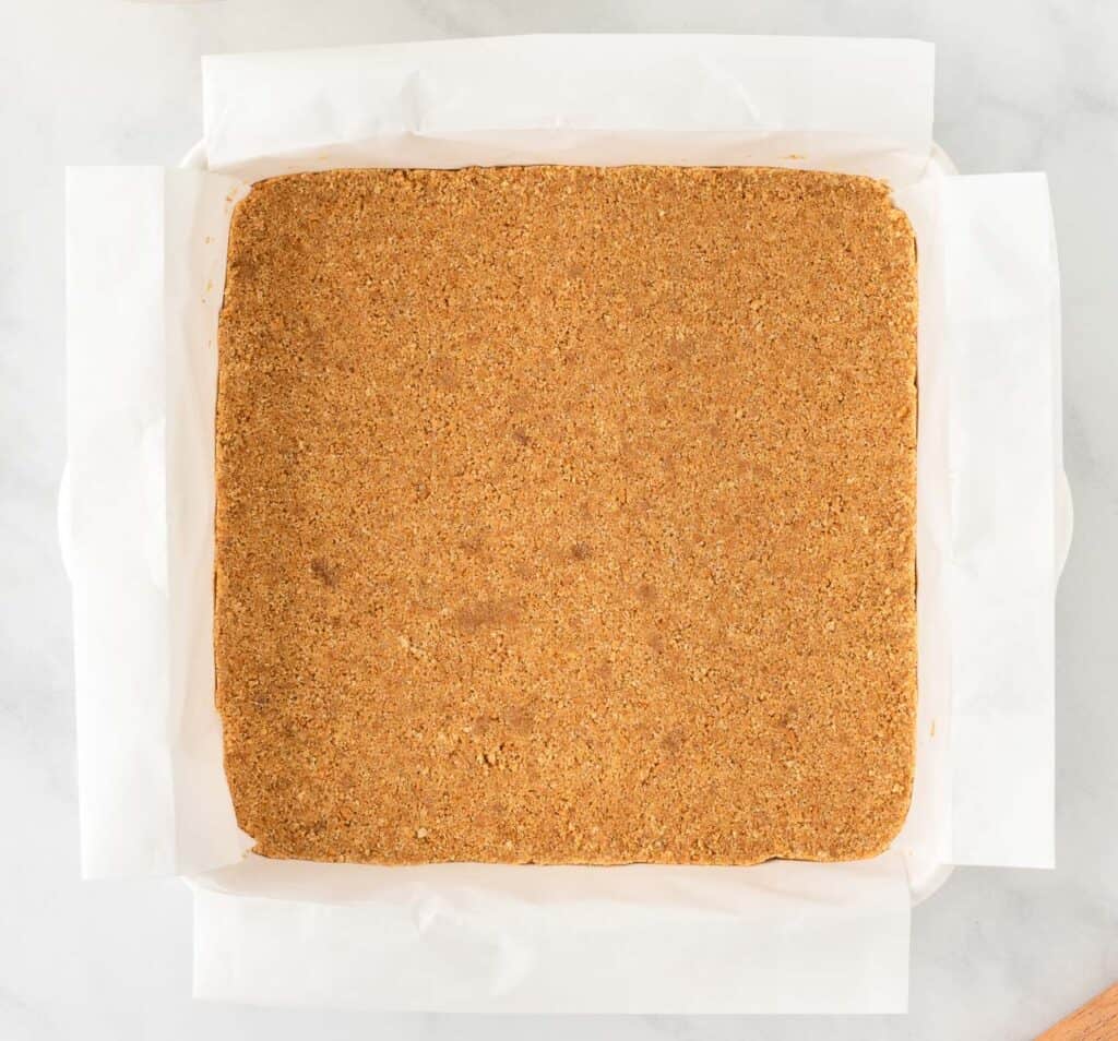 graham cracker crust pressed into a pan
