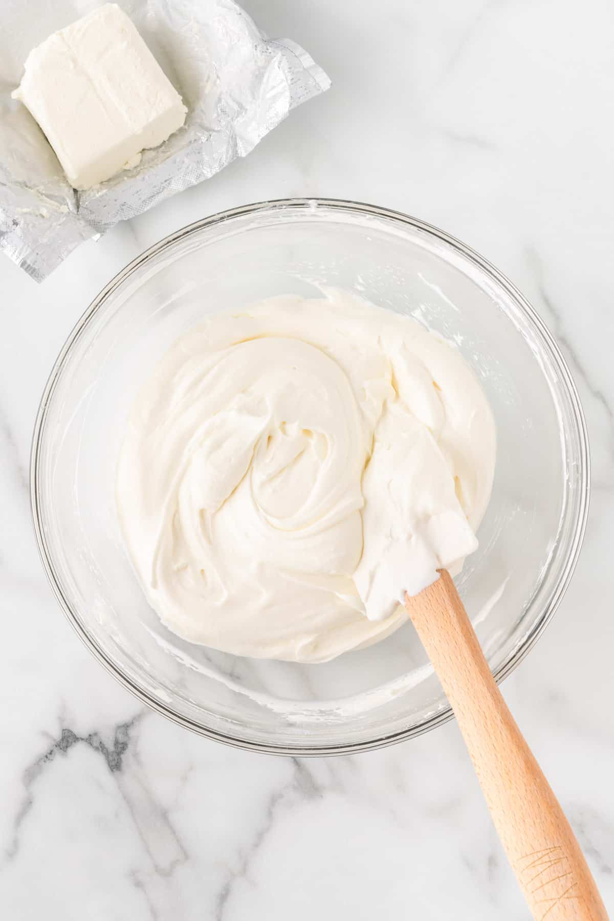 whipped cream and cream cheese mixed together