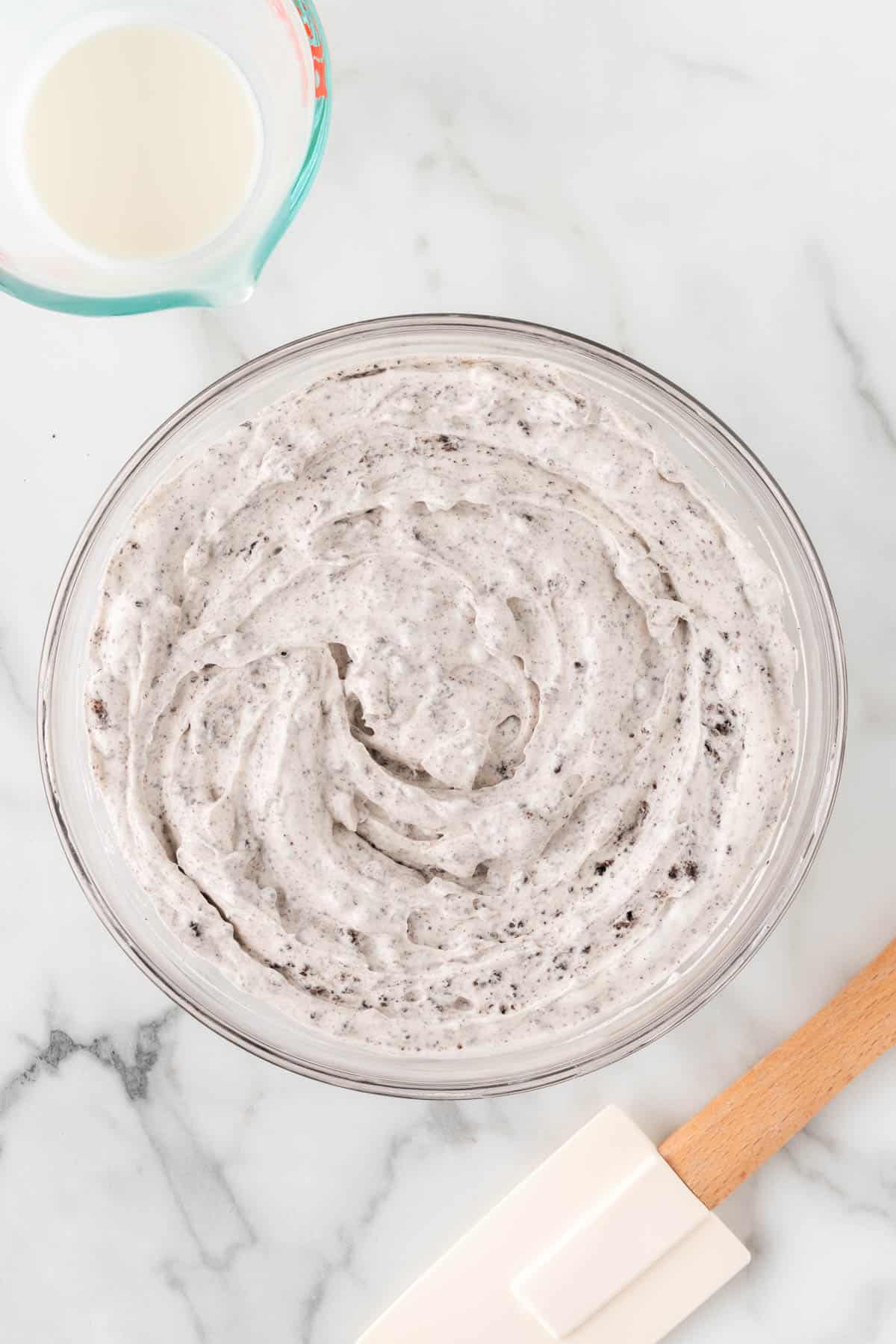 oreo dip mixed together