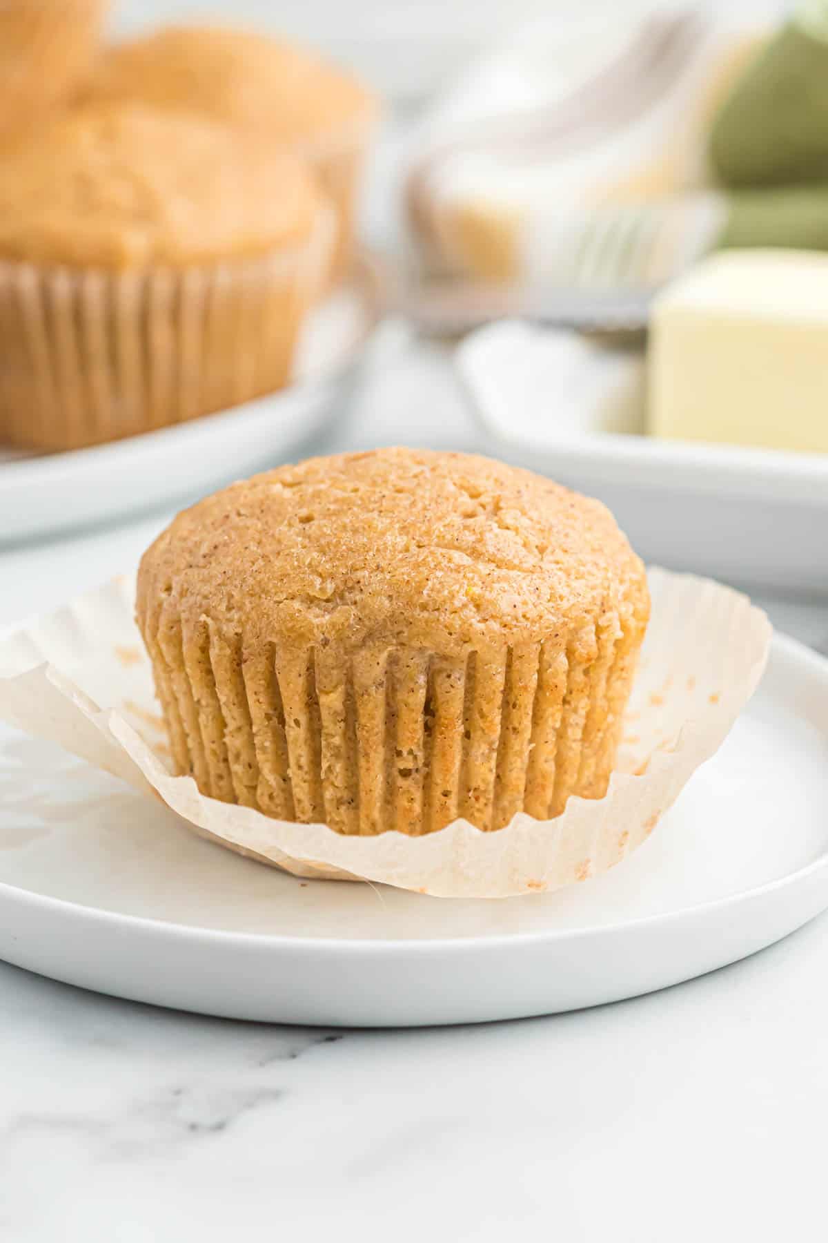 applesauce muffin on a plate