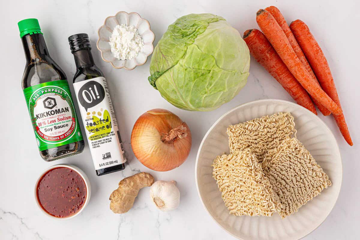 ingredients needed to make cabbage stir fry