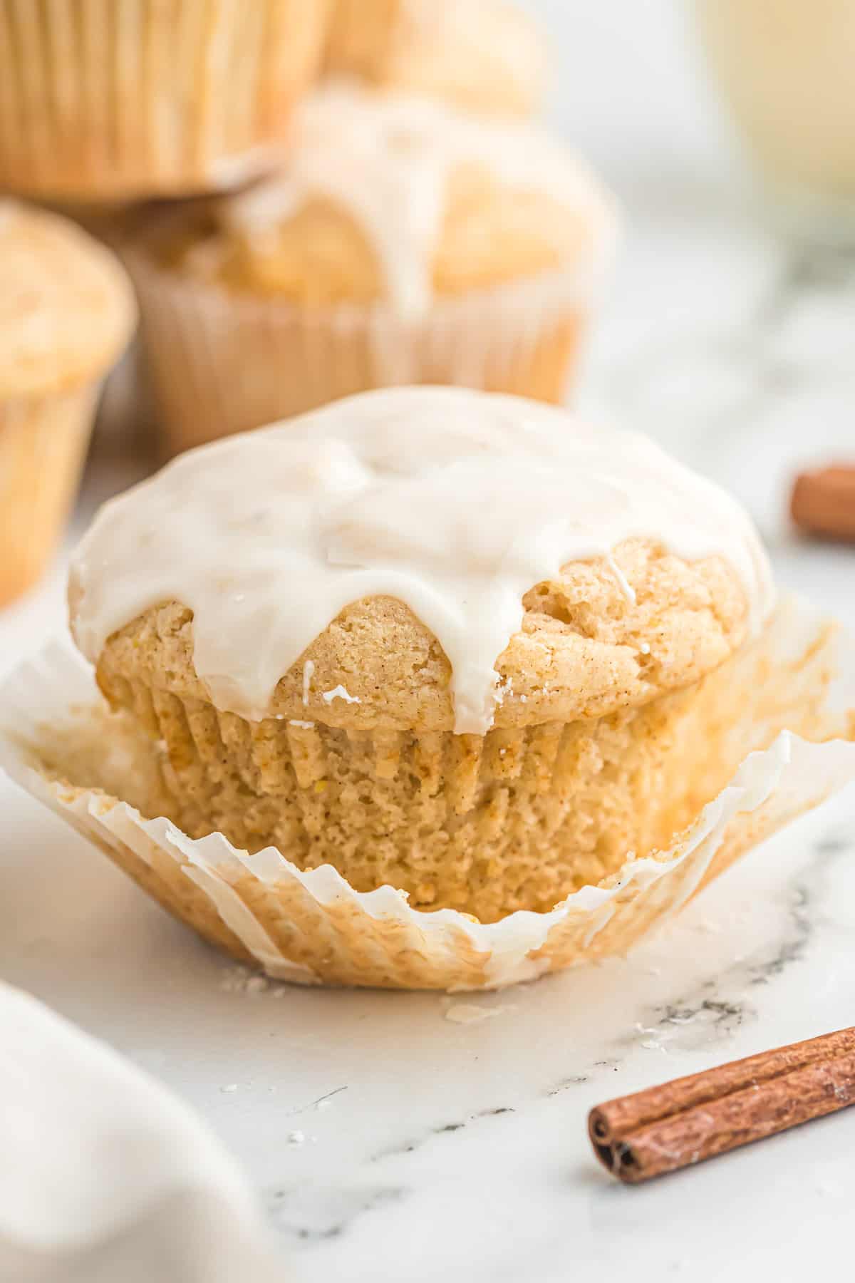 eggnog muffin on a plate