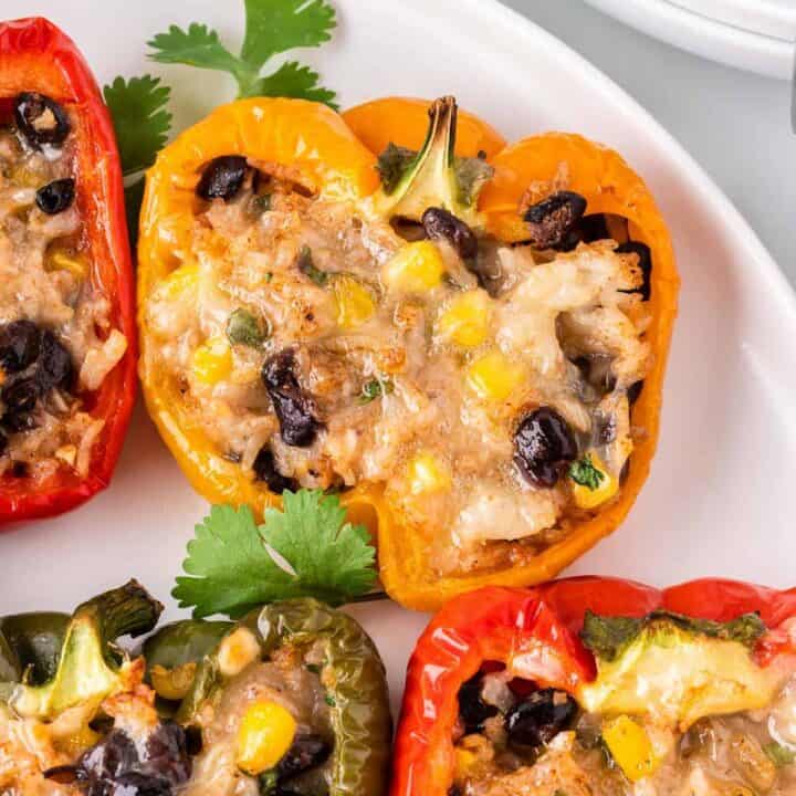 stuffed peppers on a plate