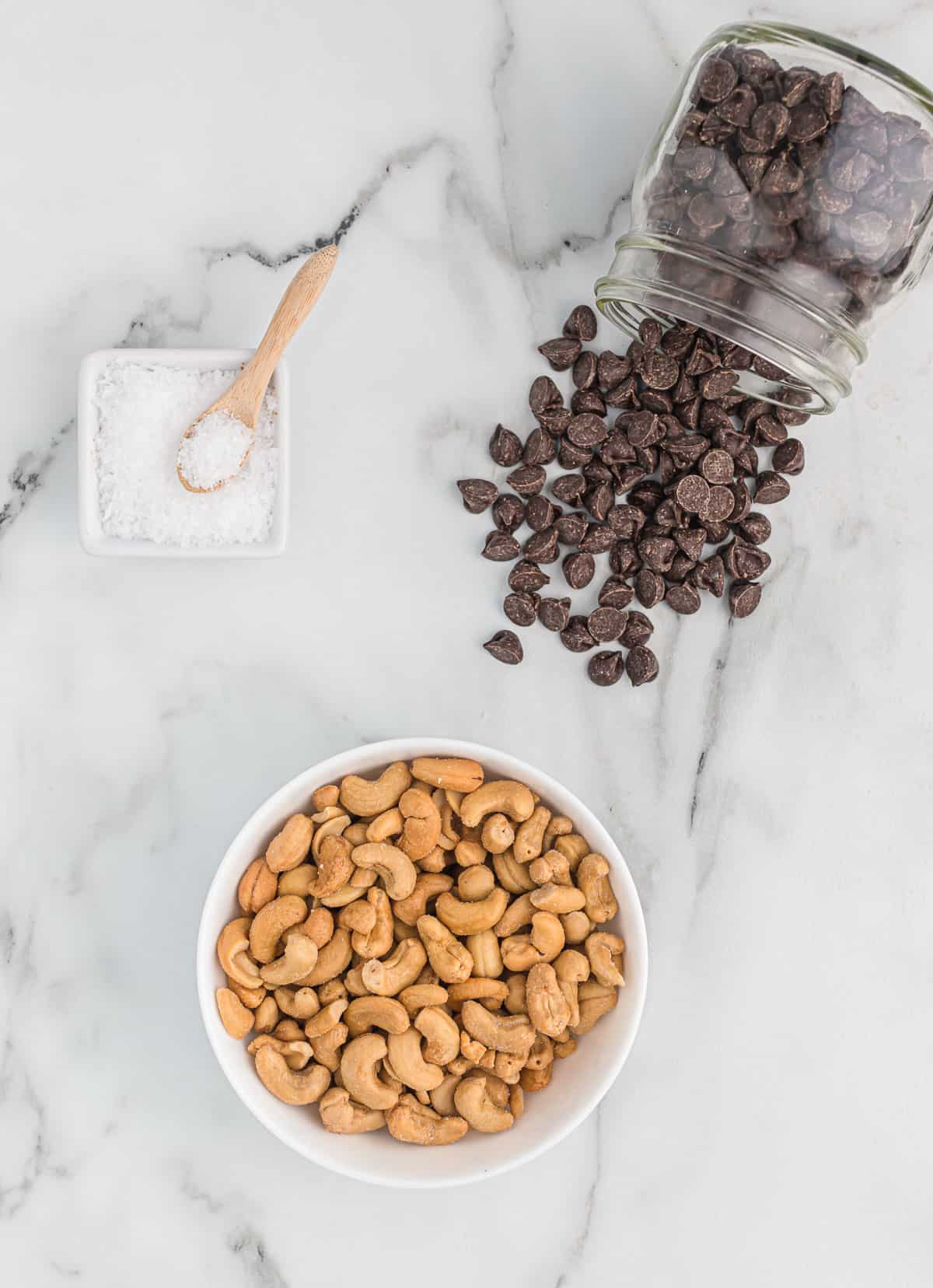 chocolate chips and cashews