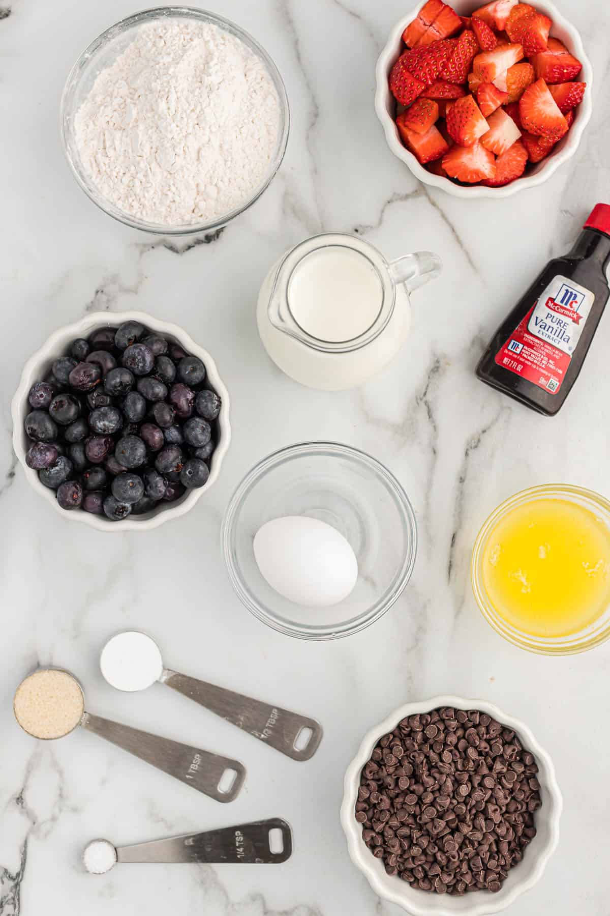 ingredients needed to make mini pancake muffins