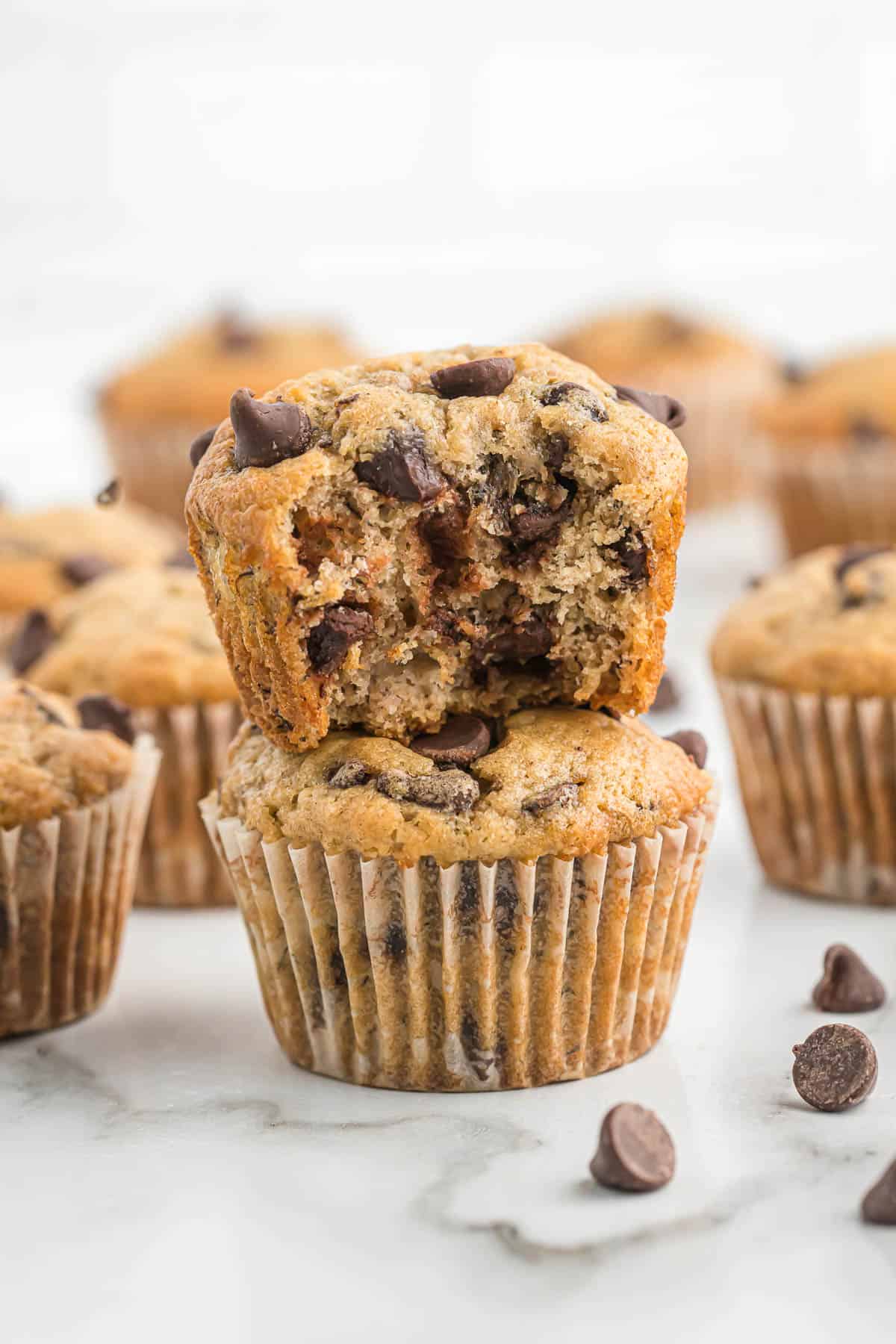 chocolate chip banana bread muffins