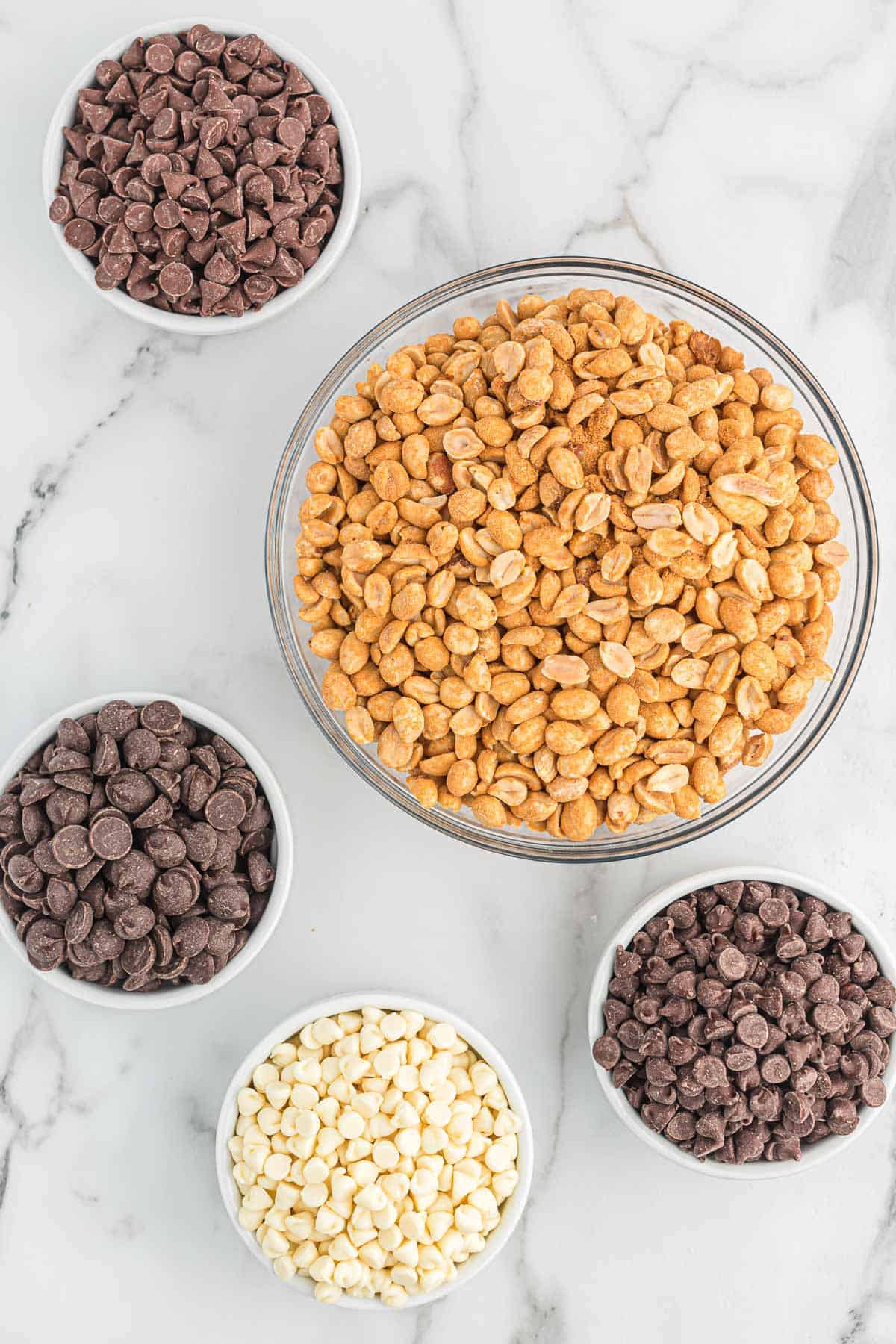peanuts and chocolate chips