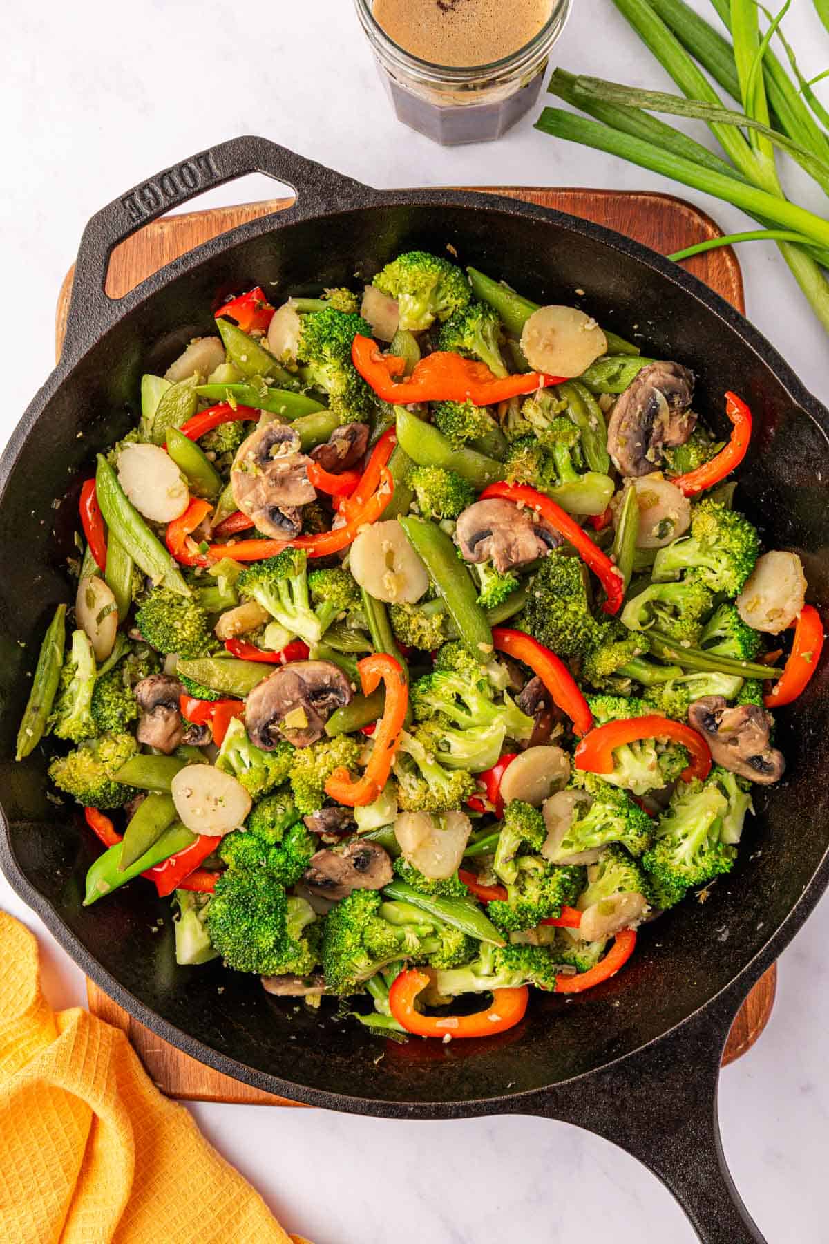 vegetables in a skillet