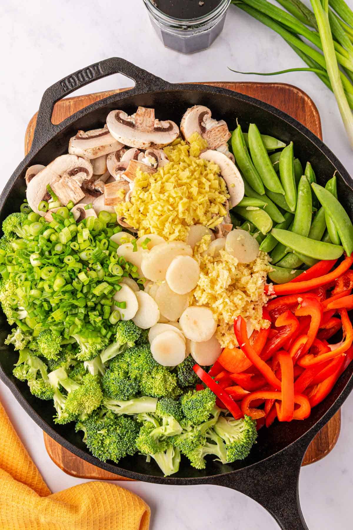 vegetables in a skillet