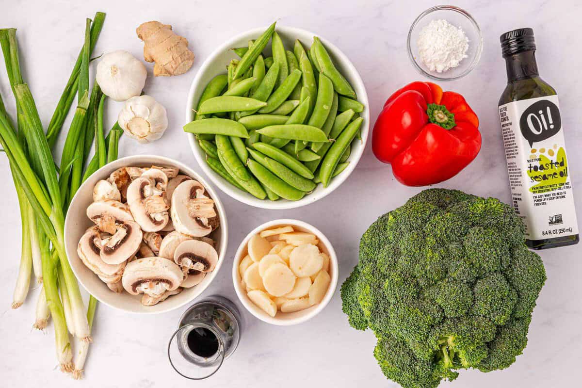 ingredients needed to make stir fry vegetables