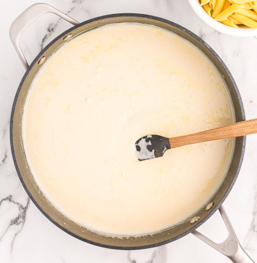 stirring cream sauce