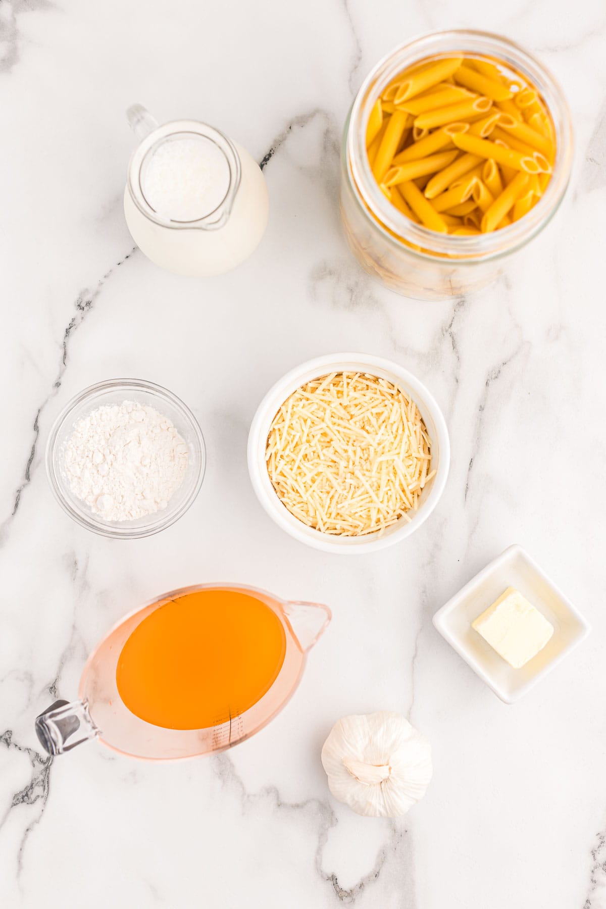ingredients needed to make creamy penne pasta