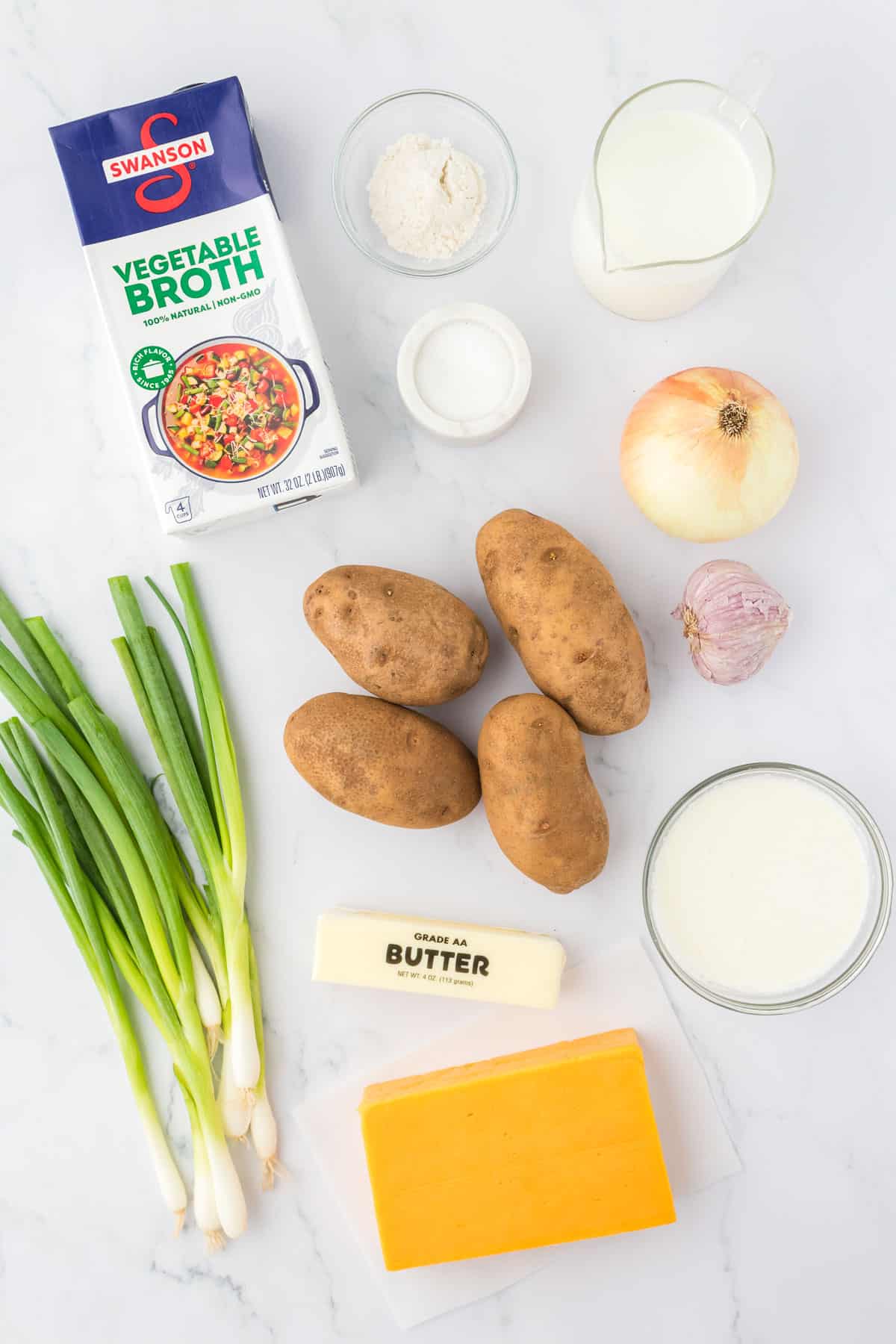ingredients needed to make vegetarian potato soup