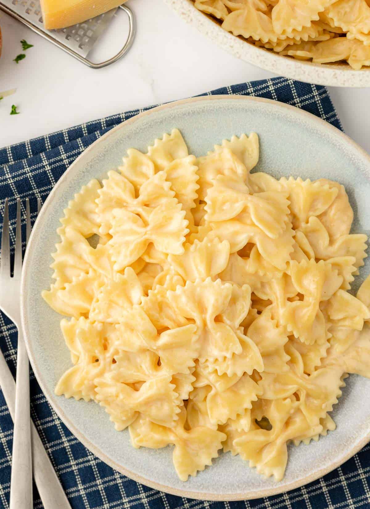 bow tie pasta recipe on a plate