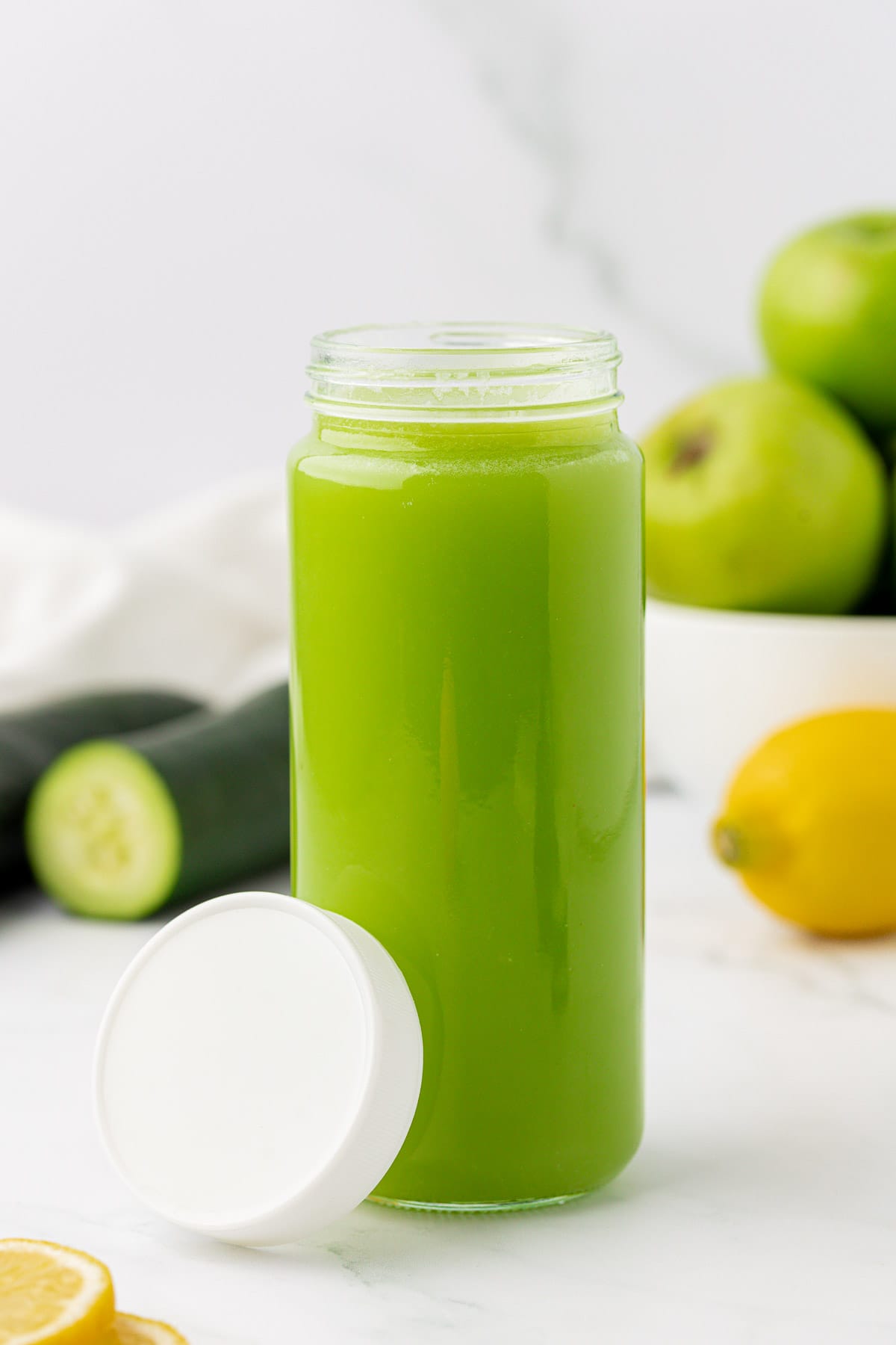 cucumber juice in a jar