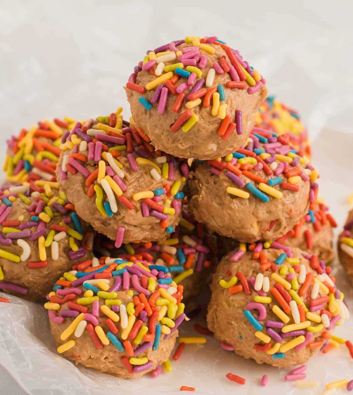 protein balls with sprinkles