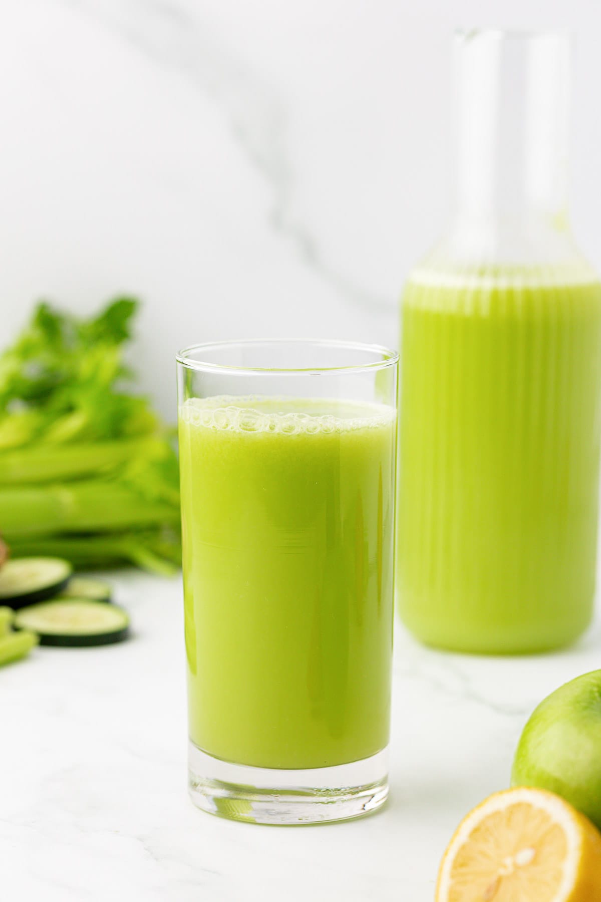 celery juice in a glass