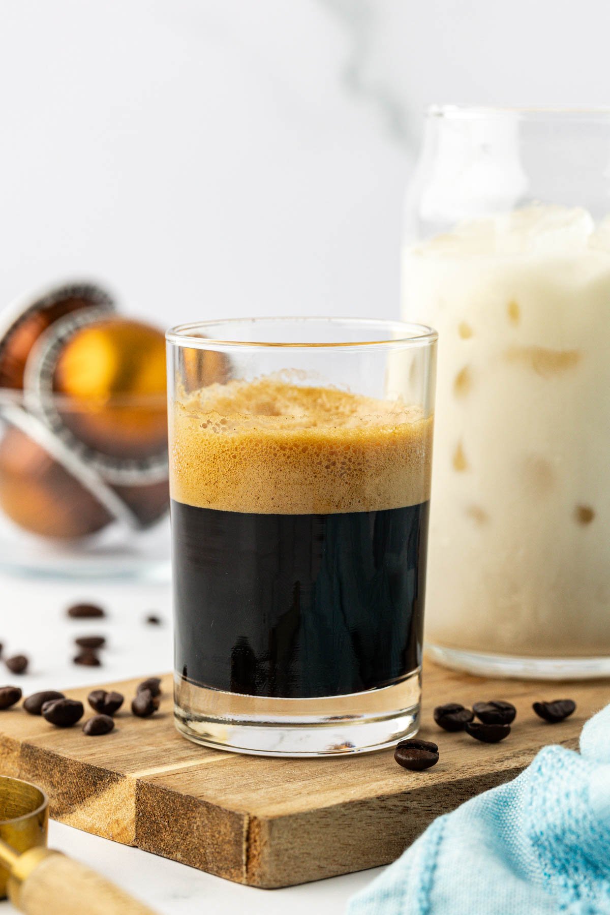 espresso in a small glass