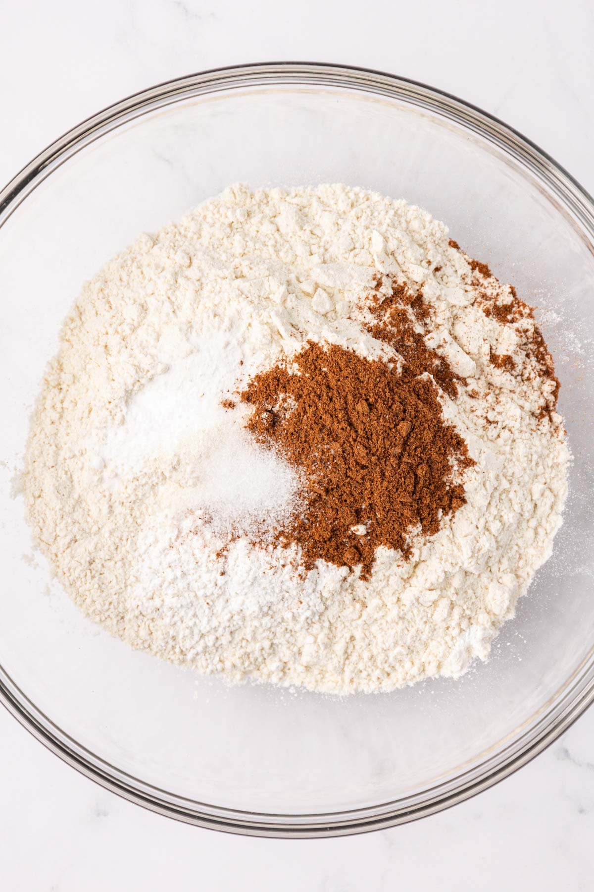 dry ingredients in a mixing bowl