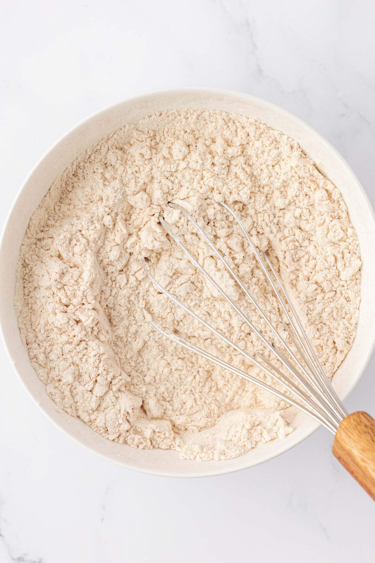 dry ingredients whisked together