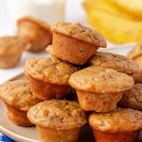 greek yogurt banana mini muffins