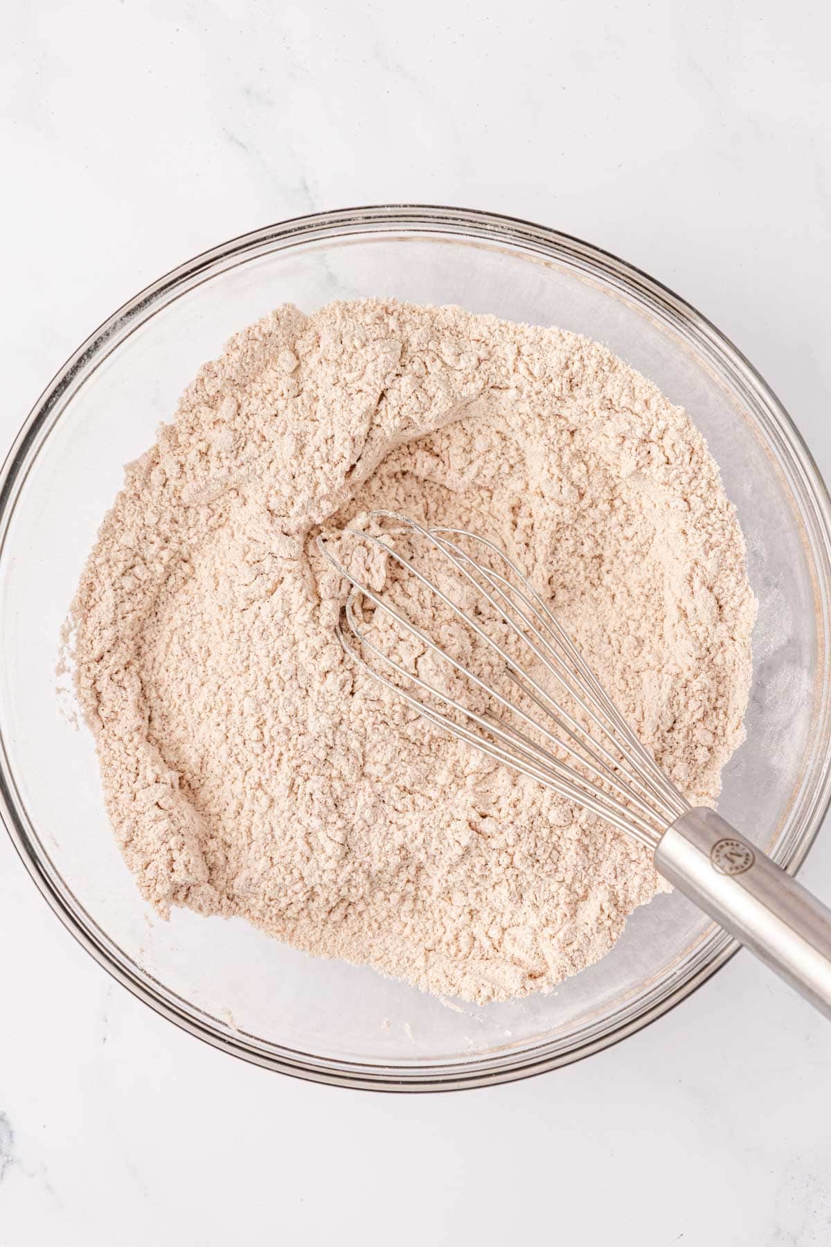 dry ingredients whisked together
