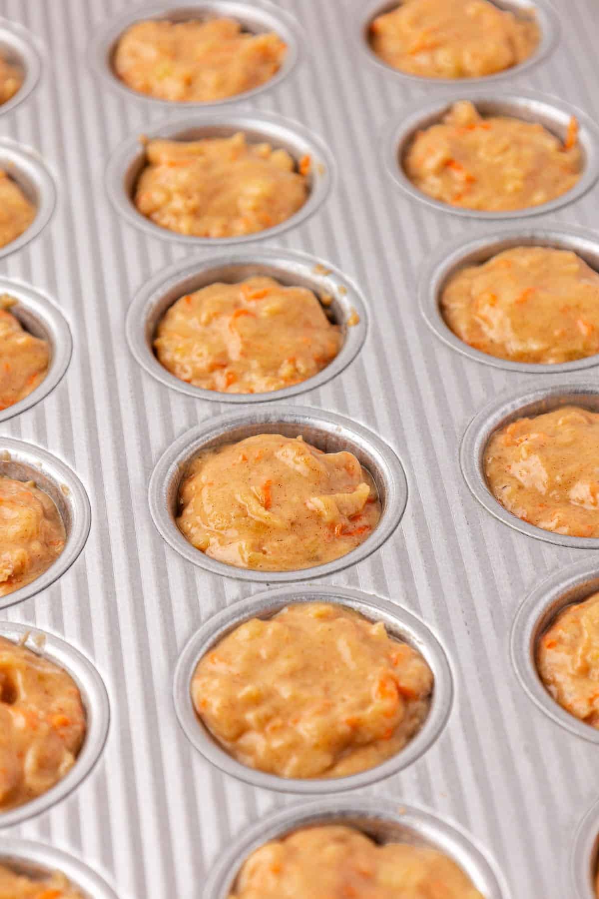 batter in the muffin tin