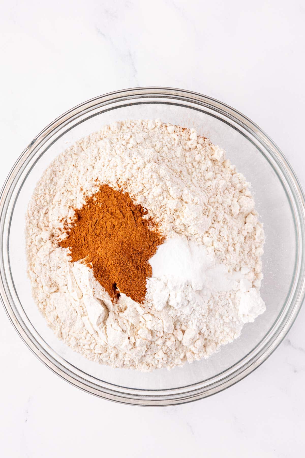 dry ingredients in a mixing bowl