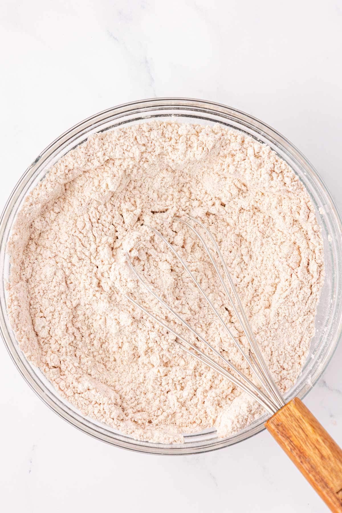 dry ingredients whisked together