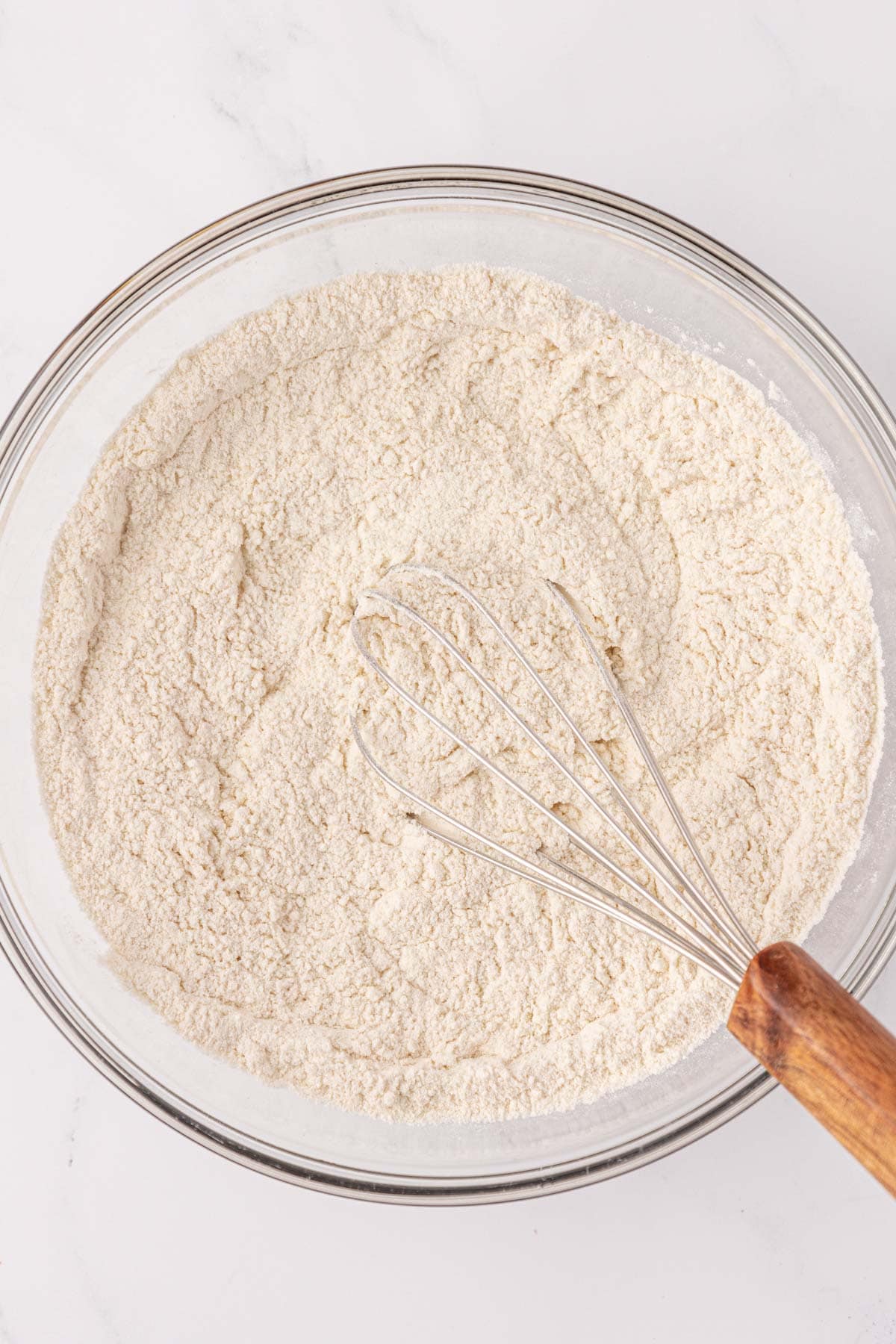 whisking the dry ingredients together