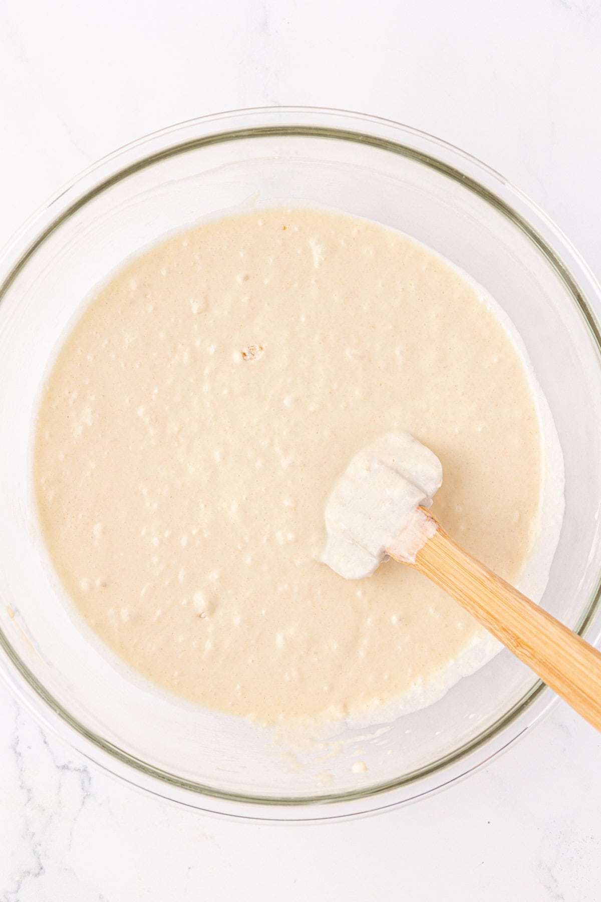 pancake muffin batter mixed together